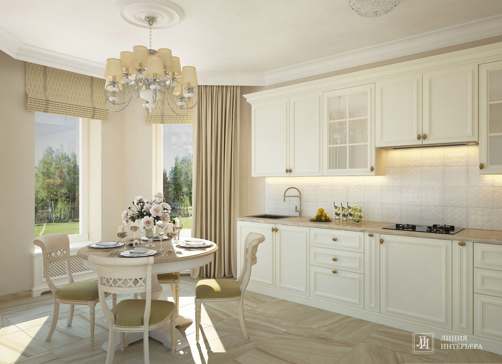 Загородный Дом в Подмосковье, классический интерьер