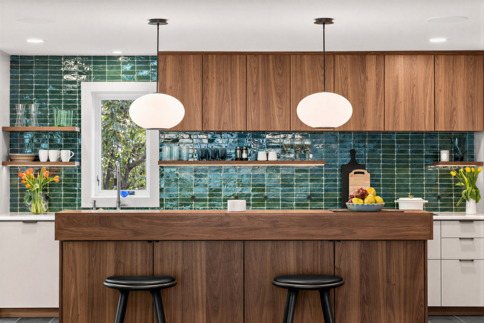 Inspiration for a mid-century modern home design remodel in DC Metro