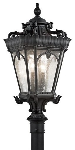 Kichler Tournai 4 Light 30 Tall Outdoor Post Transitional Kichler 9559bkt Tournai 4 Light 30 Tall Outdoor Post