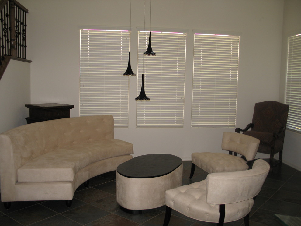 Inspiration for a contemporary family room in Phoenix.