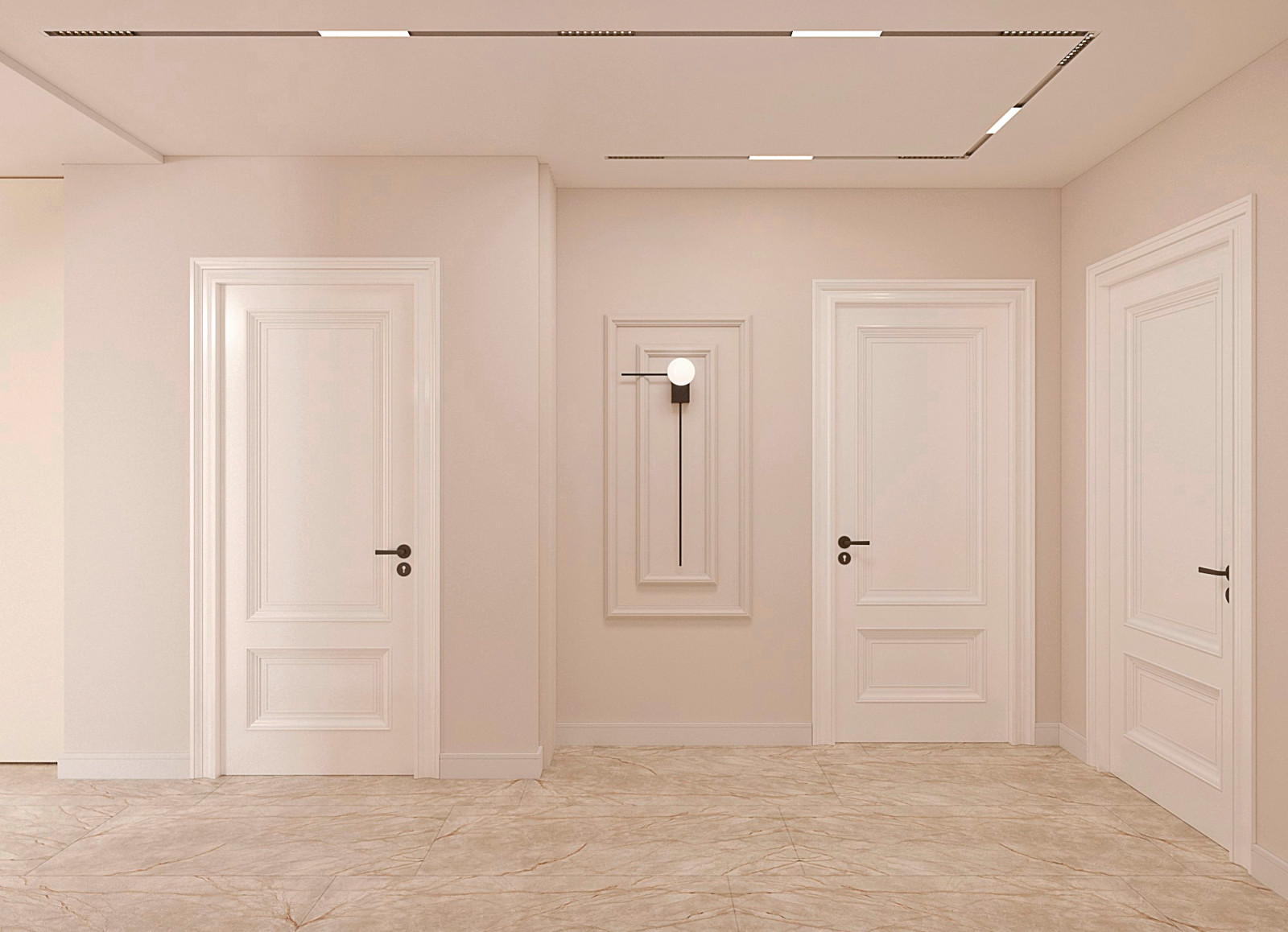 Кухня - гостиная с воздушной лестницей