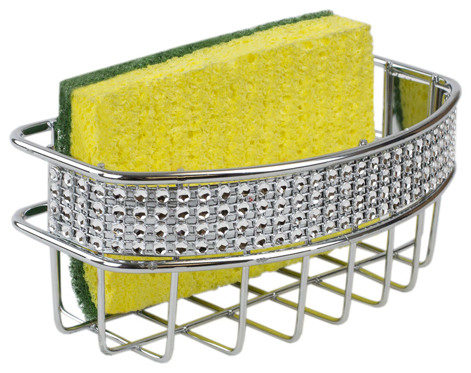 Sponge Holder, Chrome - Modern - Kitchen Sink Accessories - by HOME
