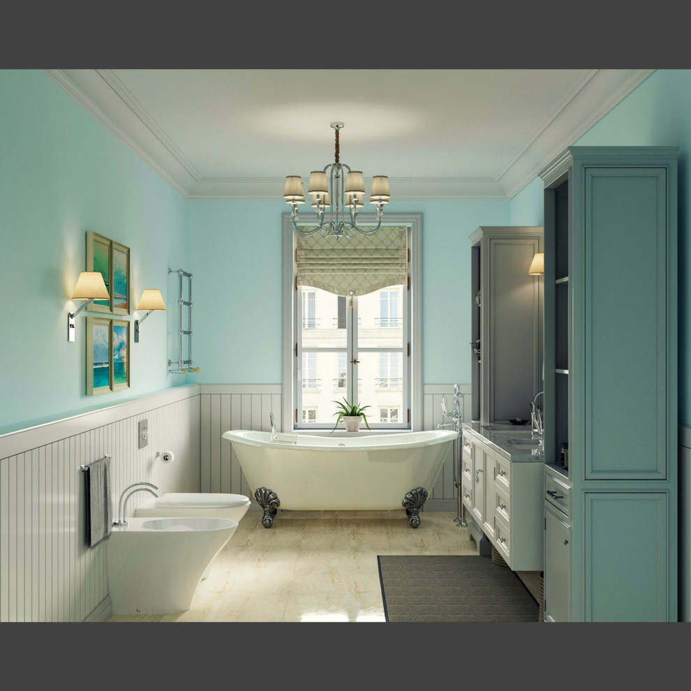 ДИЗАЙН ИНТЕРЬЕРА ВАННОЙ КОМНАТЫ В СТИЛЕ НЕОКЛАССИКИ