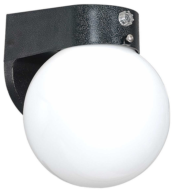 One Light Outdoor Flush Mount Black Transitional Wall One Light Outdoor Flush Mount Black