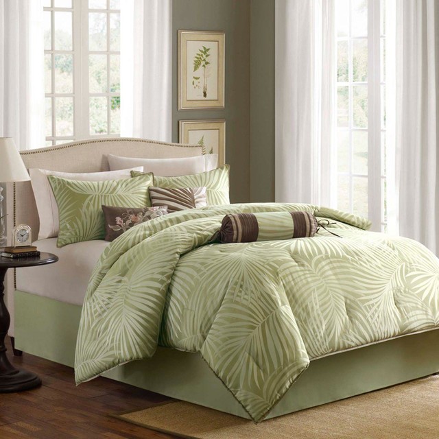 JLA Madison Park Freeport Polyester Comforter Set, Green