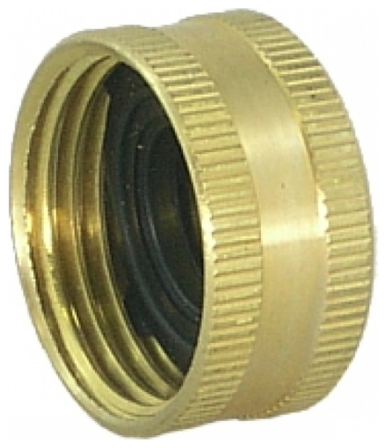 3 in. x 5.25 in. Brass Garden Hose Cap RPBK35607 Traditional
