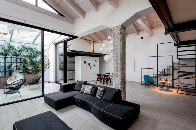 Loft M50 contemporain-salon