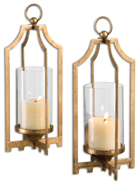 Uttermost Lucy Candleholders, Set of 2, Gold