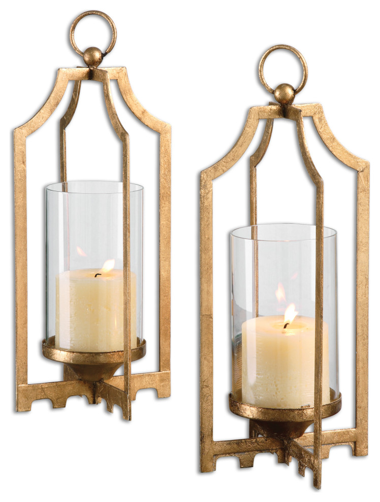 Uttermost Lucy Candleholders, Set of 2, Gold