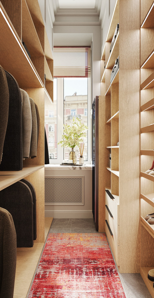 Гардеробная с окном