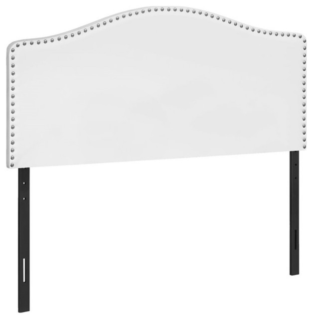 Bed Headboard Only Queen Size Bedroom Upholstered Pu Leather Look White