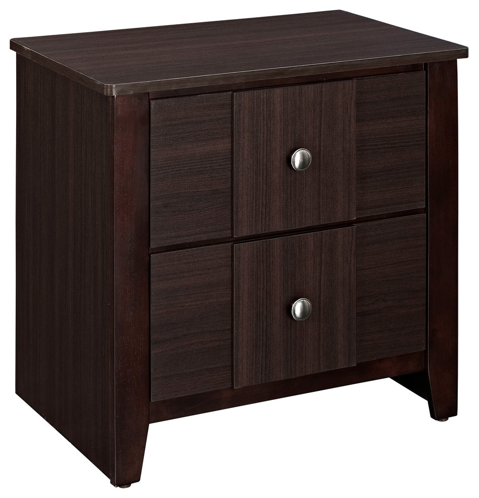 Modern Contemporary Bedroom Nightstand Black Transitional