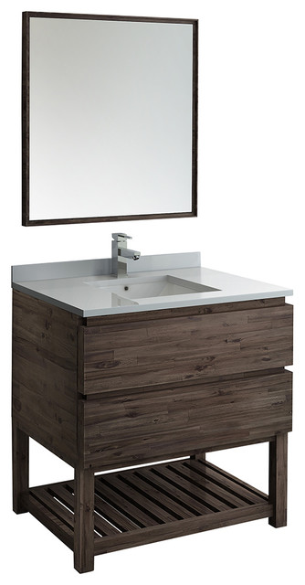 Formosa Floor Standing Modern Bathroom Vanity With Open ...