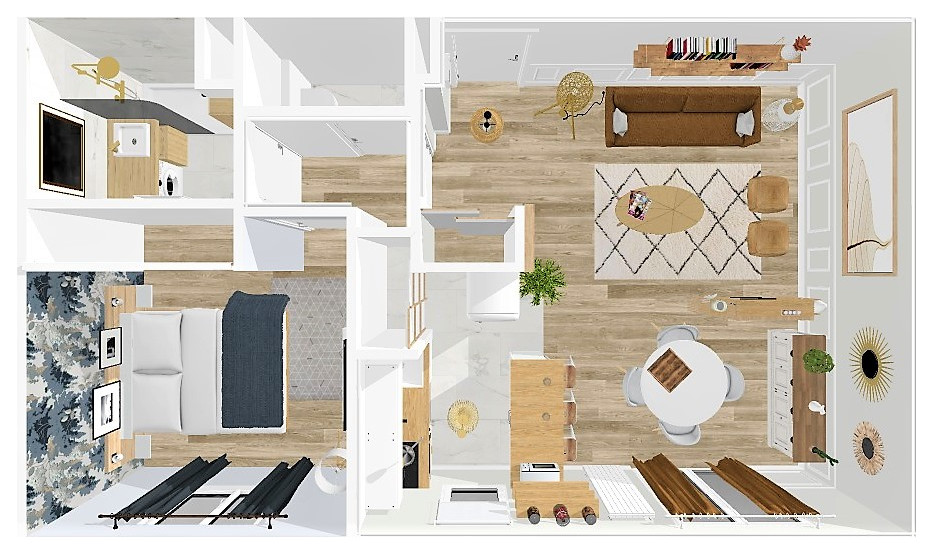 Rénovation T2 (projet déco et suivi travaux)