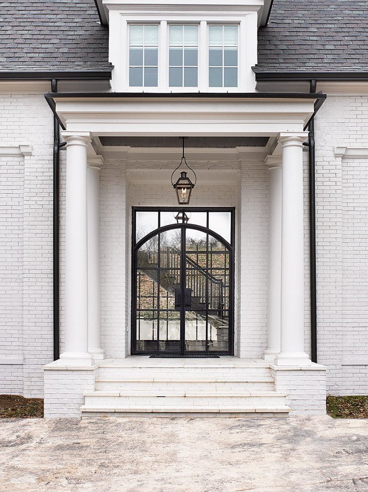 Arched Steel French Door for Entry Modern Entry