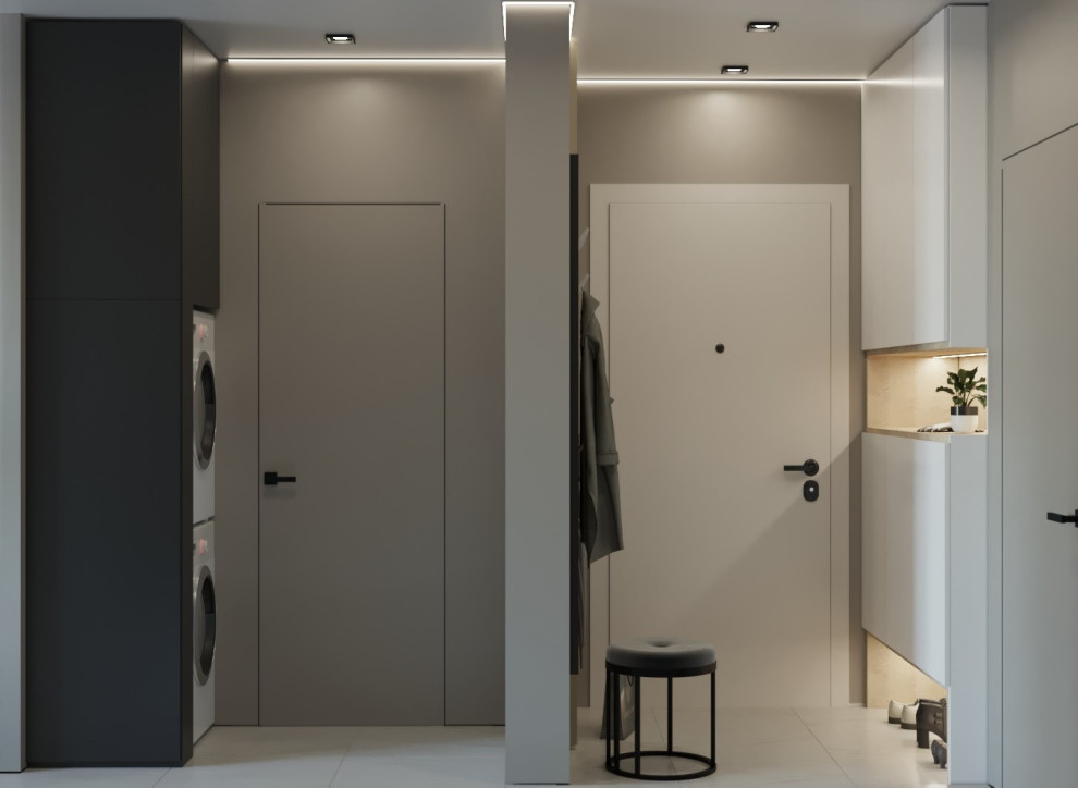 Строгая и лаконичная квартира в нейтральных тонах