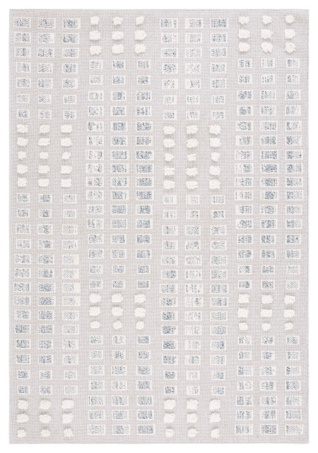 Safavieh Vintage Leather Collection TRD122F Rug, Grey/Ivory, 5'3" X 7'6"