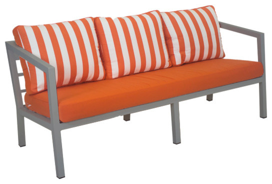 Outdoor 3-Seat Acapulco Sofa, Silver