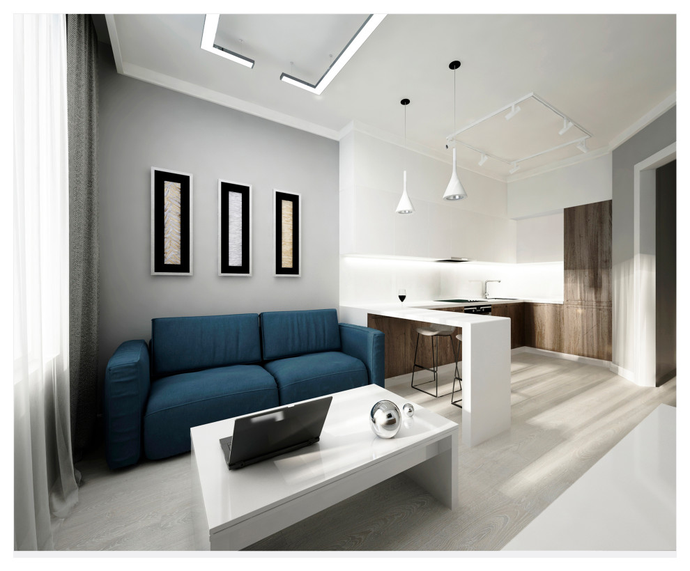 Дизайн квартиры студии в ЖК"Union Park"