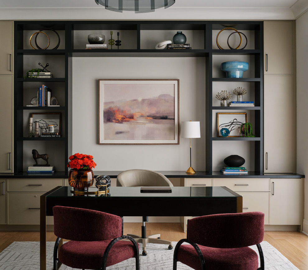 Inspiration for a contemporary home office remodel in Chicago