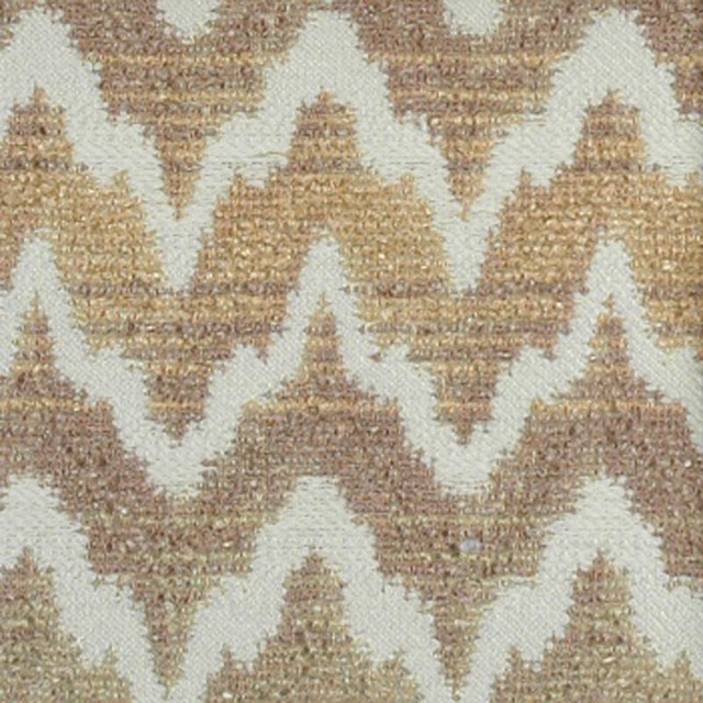 Flame Stitch - Natural/Beige Upholstery Fabric