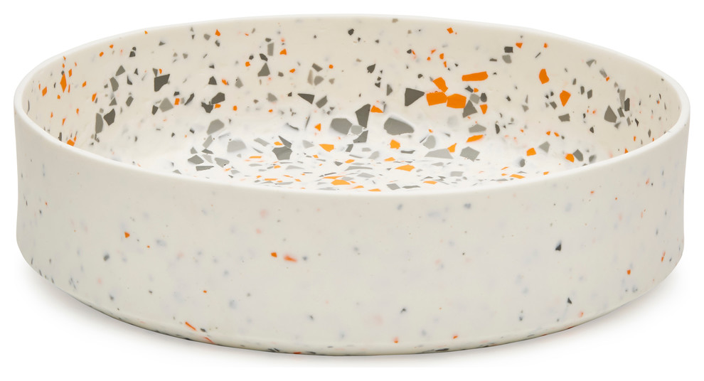 Sevak Zargarian Terrazzo Style Bowl, Grey and Orange, Large