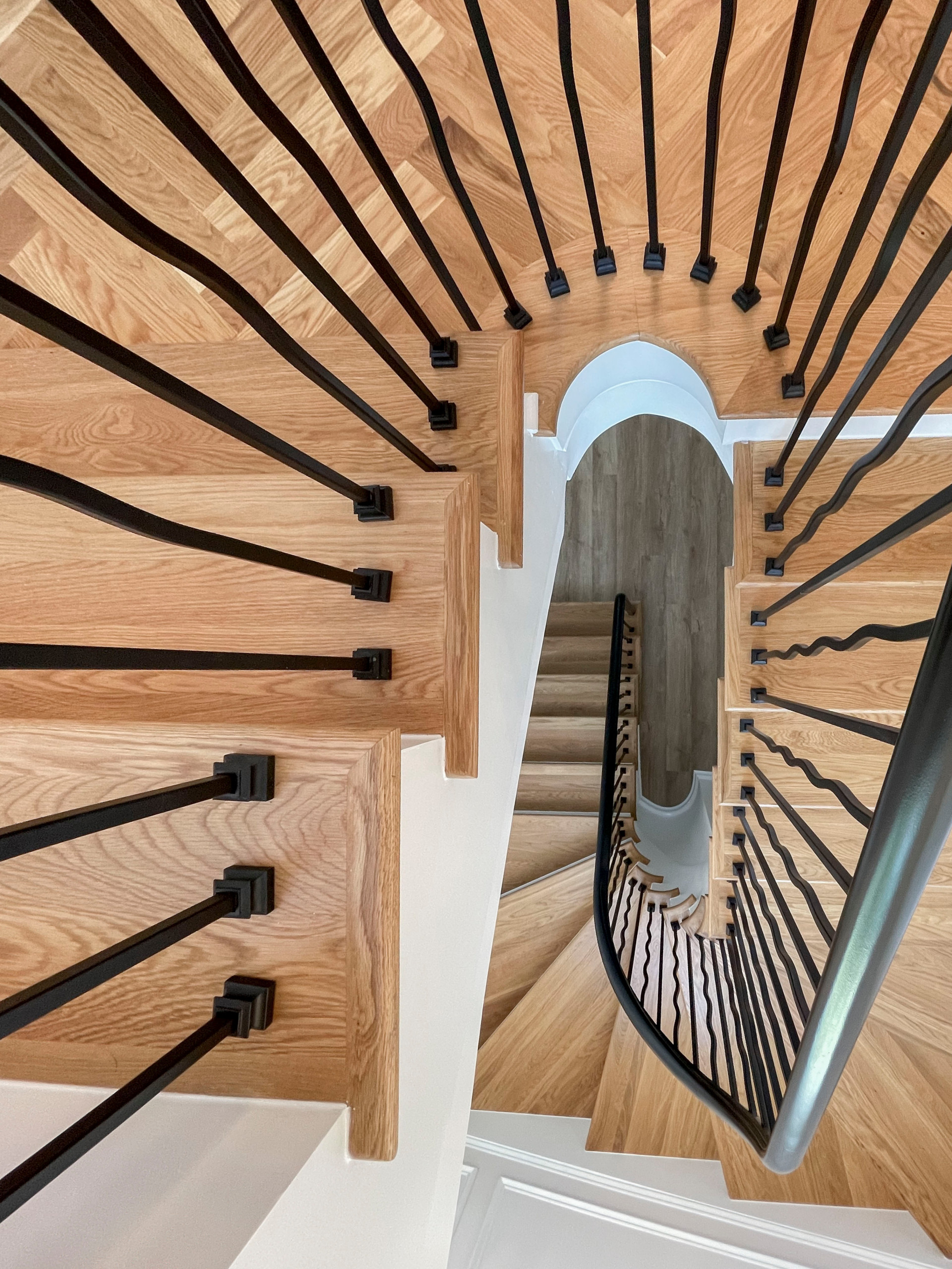 106_Modern Balustrade System Meets Traditional Winding Stairs, Aldie VA  20105