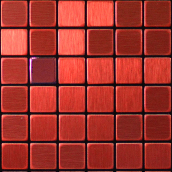 FLEXIPIXTILE Peel and Stick Backsplash Tile, "Red Velvet