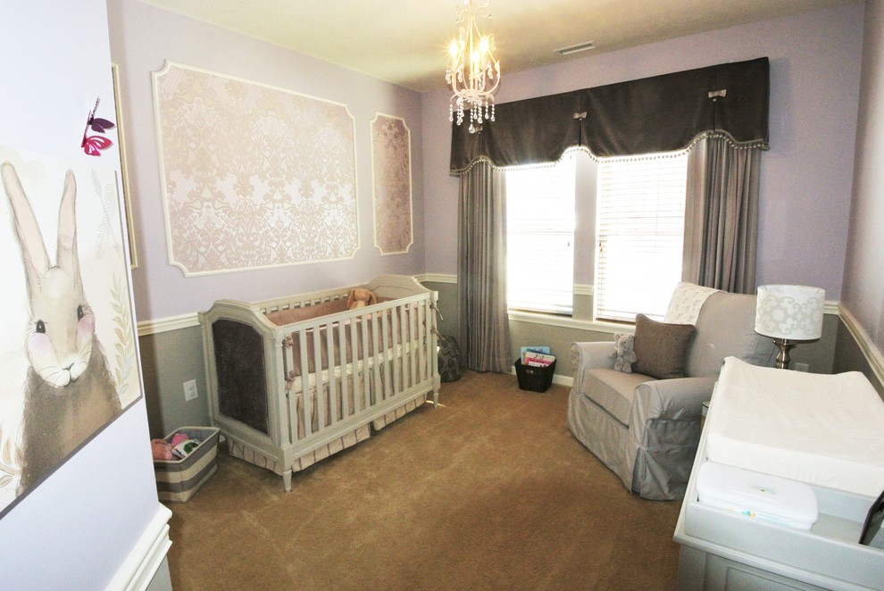 This is an example of a mid-sized traditional nursery in Indianapolis.