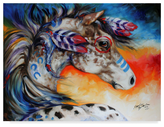 Marcia Baldwin 'Appaloosa Indian War Horse' Canvas Art, 19"x14"