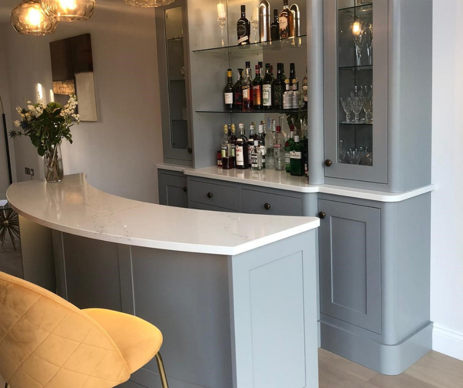 Photo of a contemporary home bar in West Midlands.