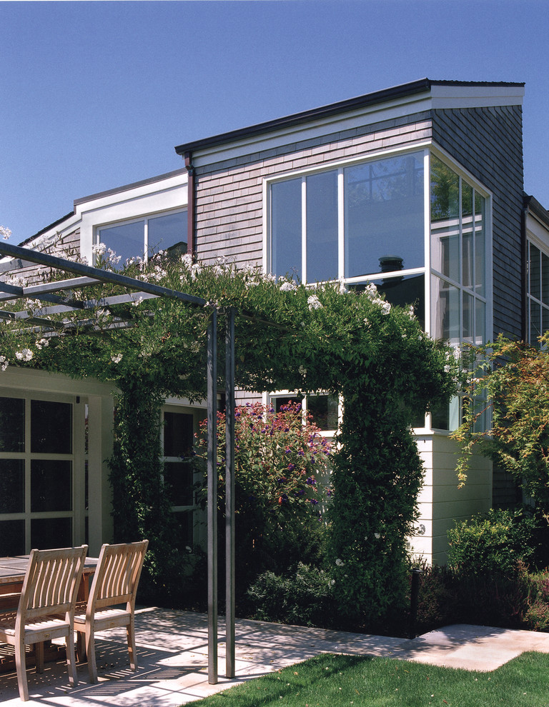 Inspiration for a transitional patio in San Francisco with a pergola.