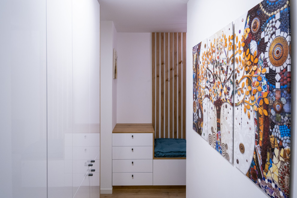 Banquette Claustra/Meuble entrée sur mesure - Modern - Entry - Paris ...