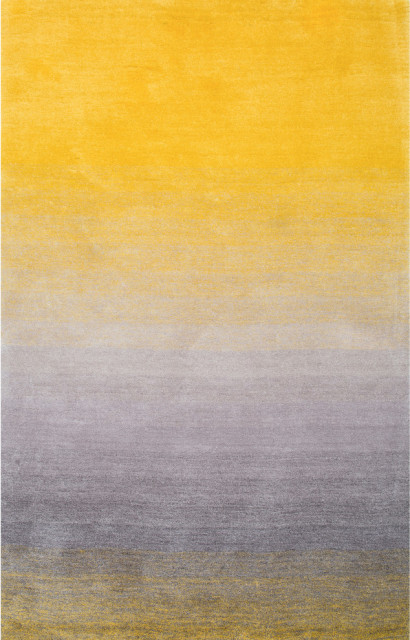 Hand-Tufted Ombre Shag Rug, Yellow, 4'x6'
