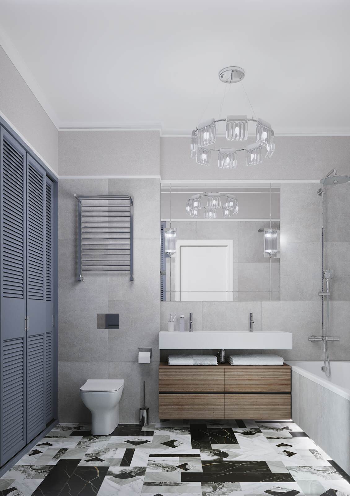 Трехкомнатная квартира в классическом европейском стиле