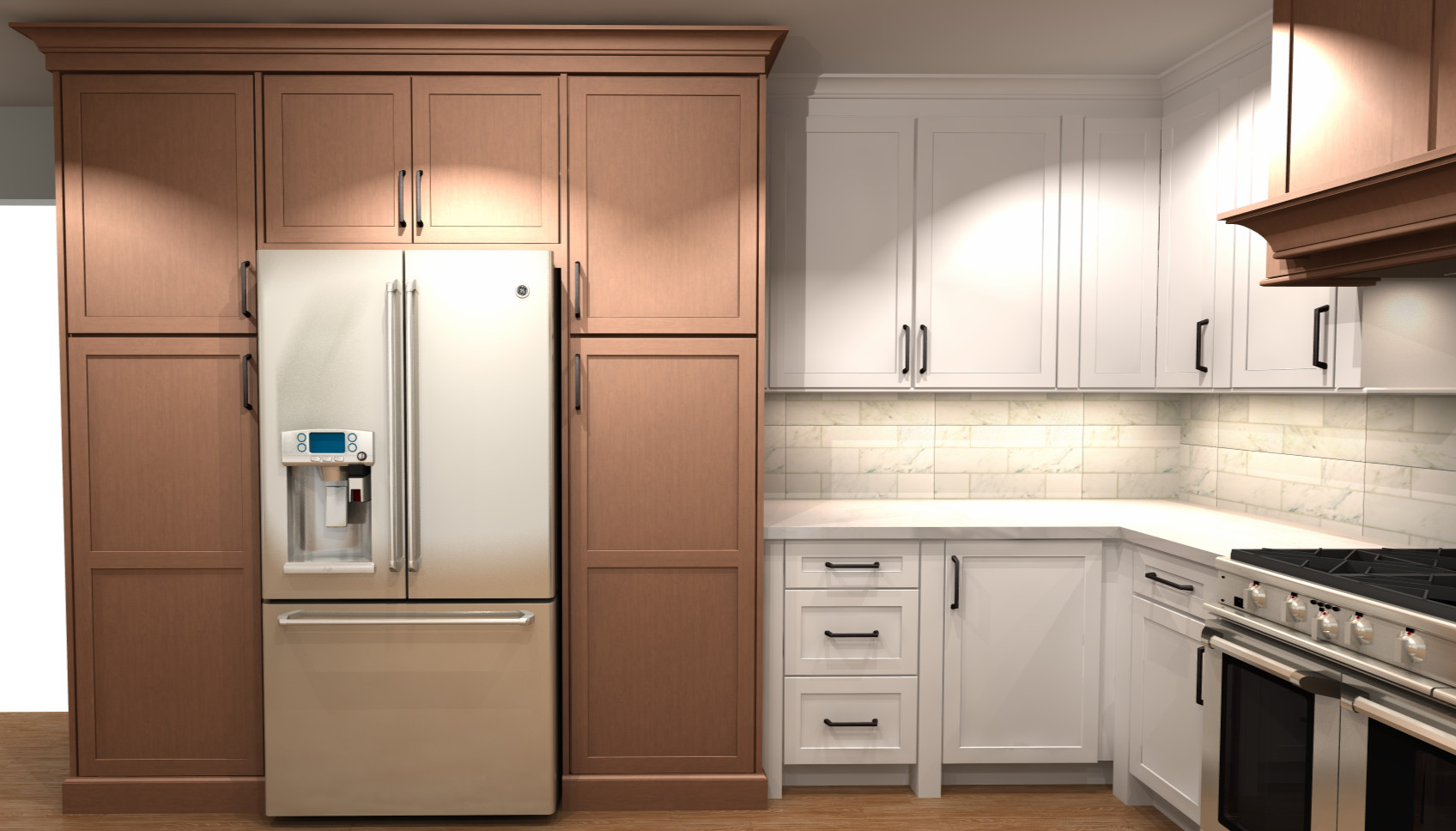Concept Renderings of Kitchen Design for Baltimore Kitchen Remodel in the Homela
