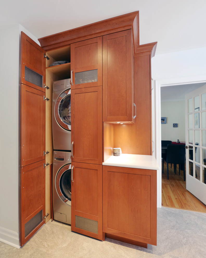 Design ideas for a contemporary laundry room in Ottawa.