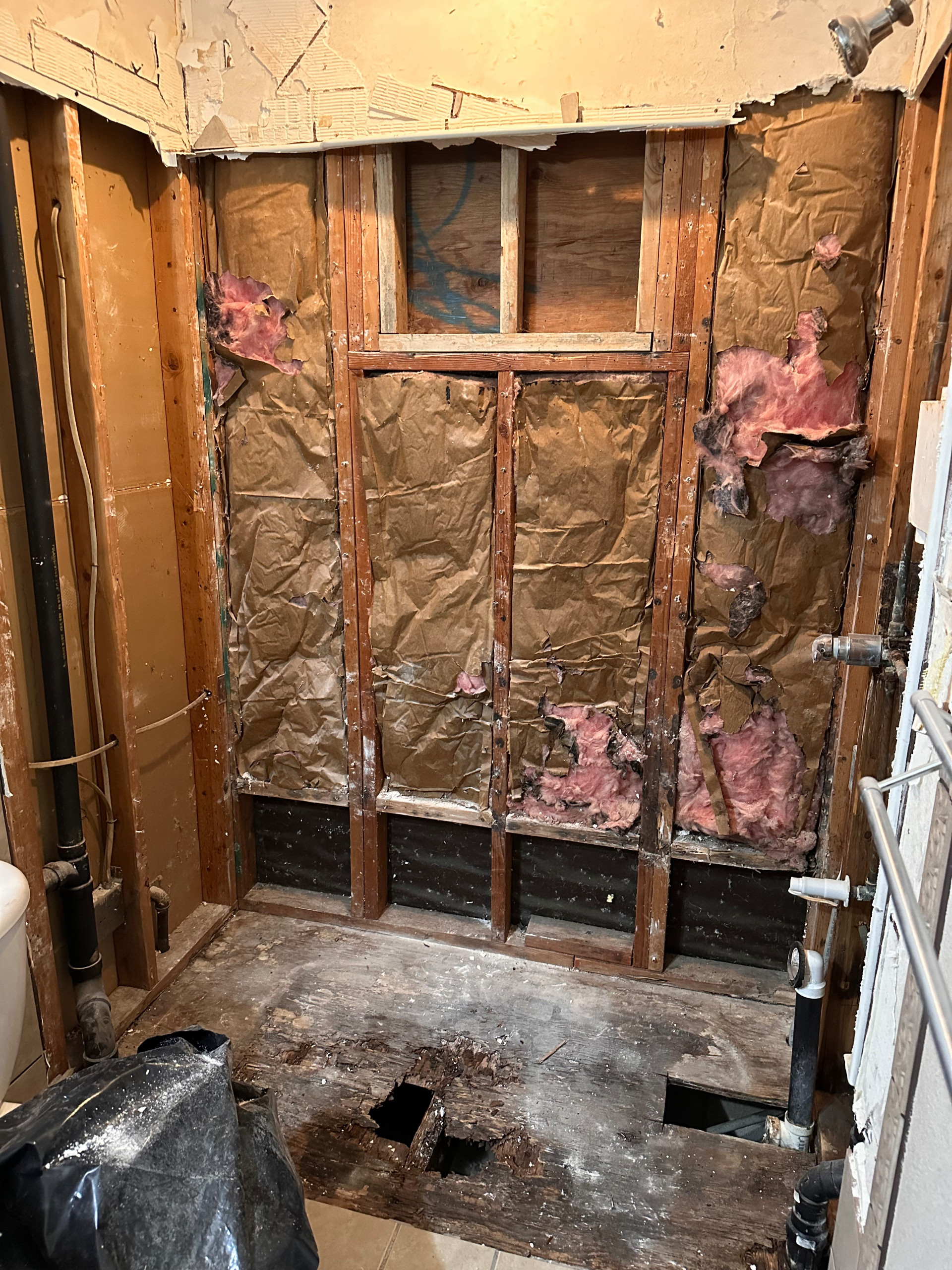 Modern Bathroom Tub Conversion Walnut