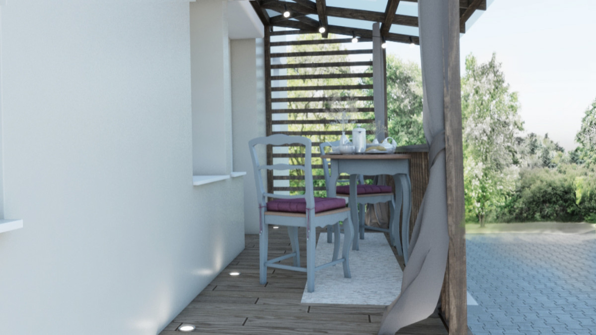 Дизайн маленькой терассы у дома