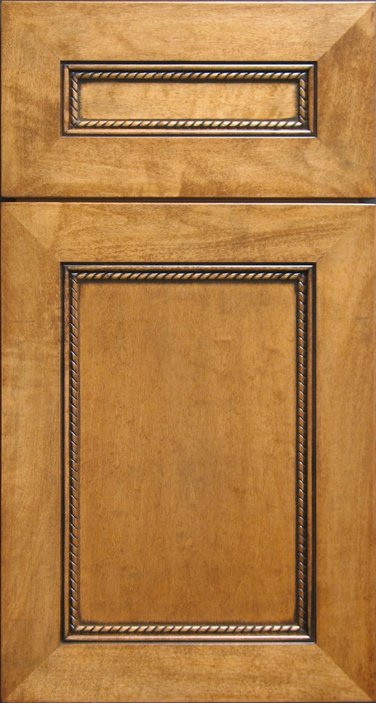 Eastern Maple door with Rope Moulding & Black accent Chalking