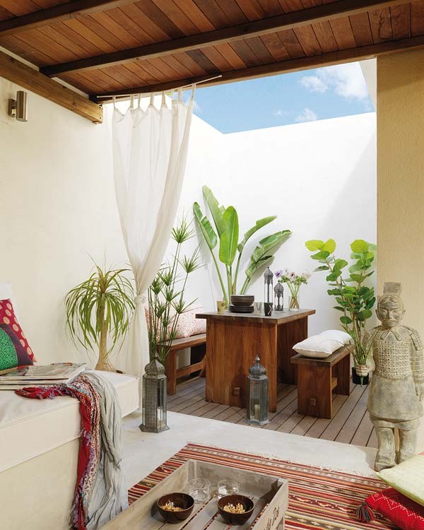 Design ideas for an eclectic deck in Barcelona.