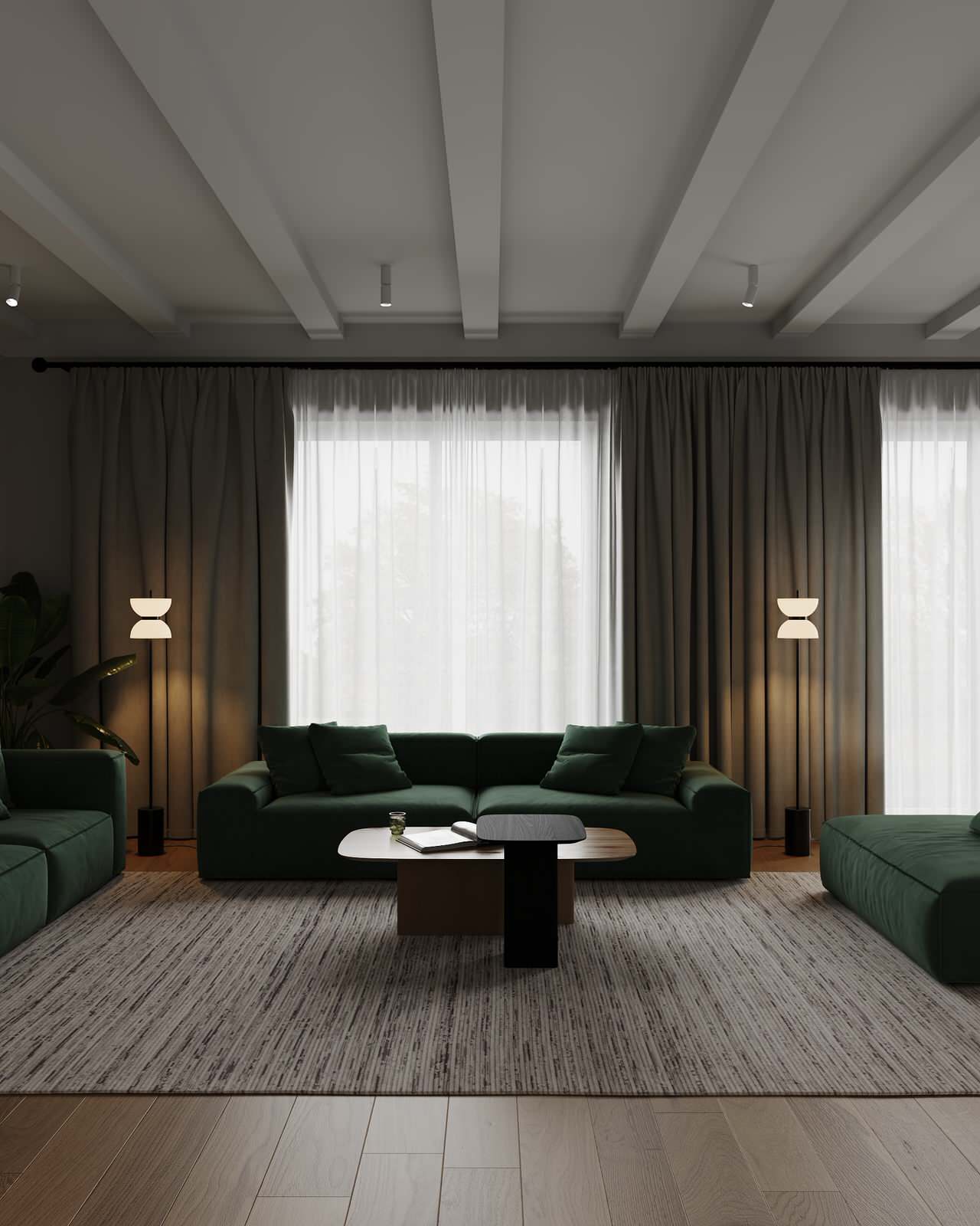 Кухня-гостиная (Частный дом в Малой Валяевке, Пензенская область)