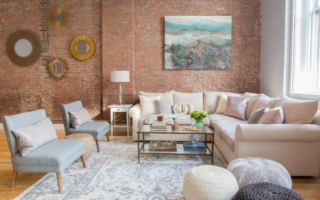 DOWNTOWN LOFT industriell-vardagsrum