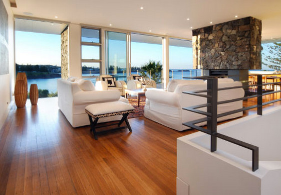 Inspiration for a beach style living room in Wollongong.