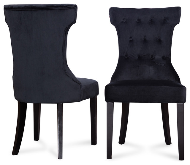 Parsons Elegant Tufted Upholstered Dining Chair Set Of 2