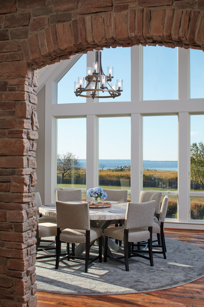 Photo of an expansive coastal dining room in Baltimore.