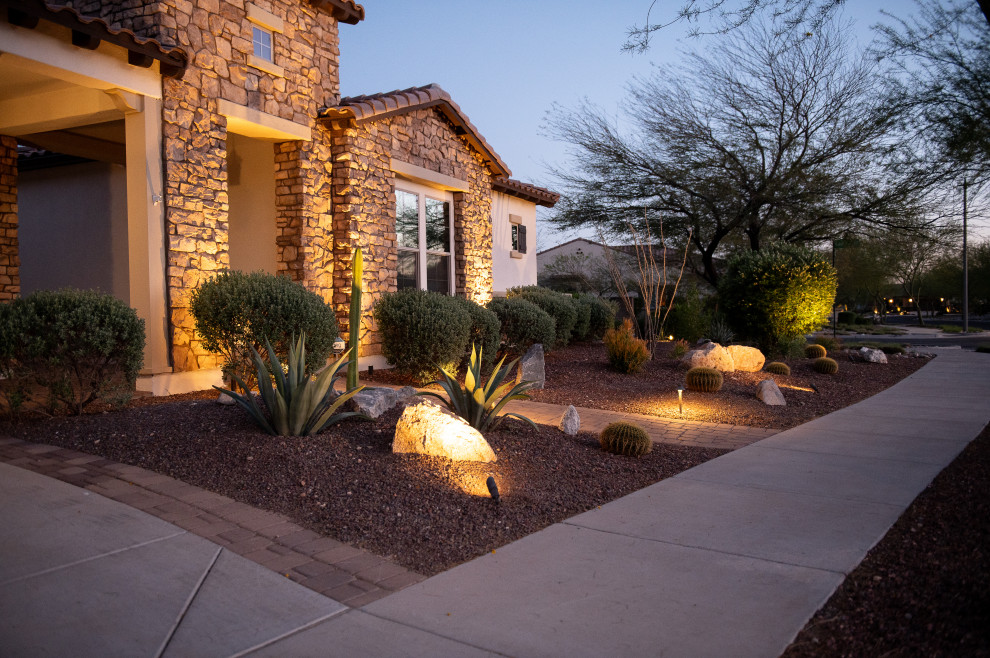 Fountain Hills AZ Contemporary pool, hardscape and landscape