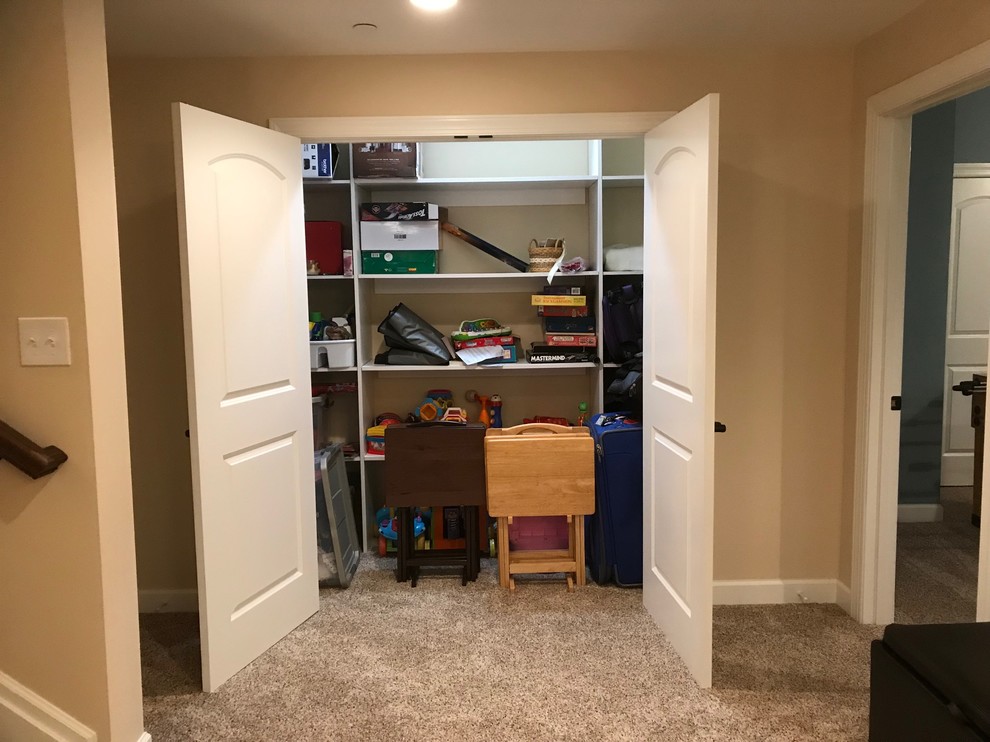 Finished Basement with Wet Bar, Home Theater & Storage Closet