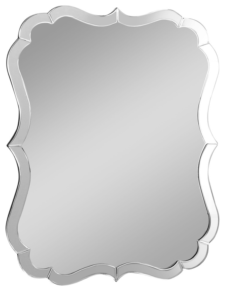 Olivia Rectangle Wall Mirror Traditional Wall Mirrors by Abbyson