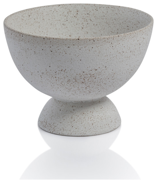 Carballo Textured Ceramic Footed Bowl